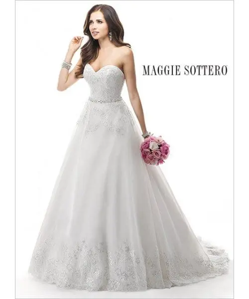 Zendaya Bridal Gown 4MD848 1 Maggie Sottero Wedding-Dress Zendaya 4MD848