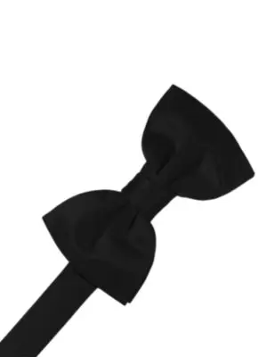 Black Luxury Satin Bow Tie